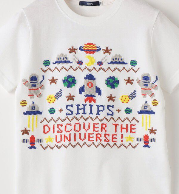 SHIPS KIDS「SHIPS KIDS:100～130cm / スペース 刺繍 Tシャツ 」|Tシャツ・カットソー|