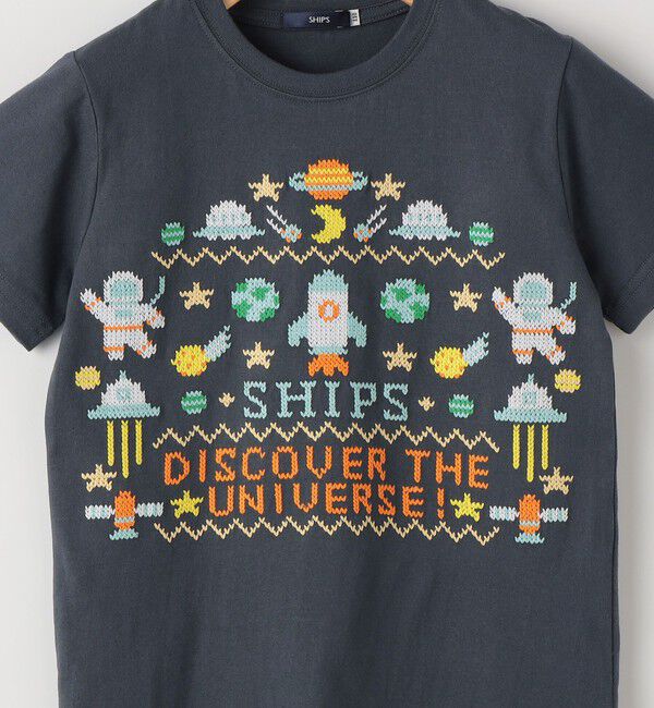 SHIPS KIDS「SHIPS KIDS:100～130cm / スペース 刺繍 Tシャツ 」|Tシャツ・カットソー|
