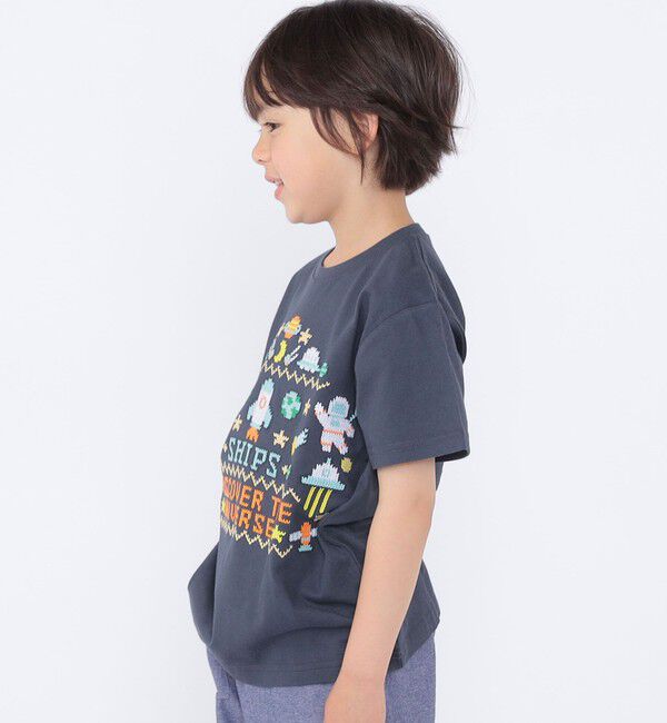 SHIPS KIDS「SHIPS KIDS:100～130cm / スペース 刺繍 Tシャツ 」|Tシャツ・カットソー|