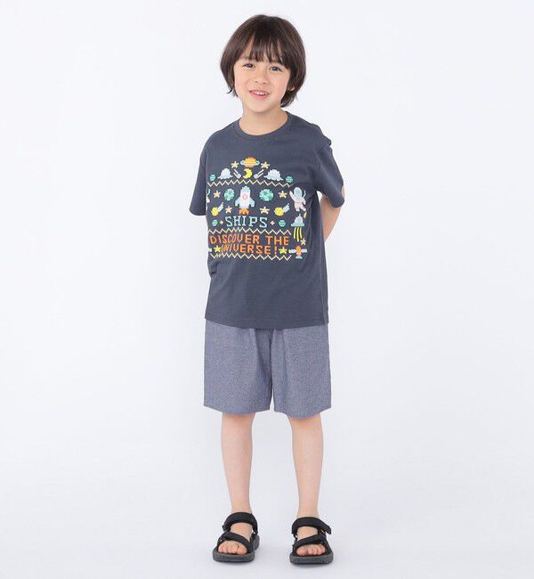 SHIPS KIDS「SHIPS KIDS:100～130cm / スペース 刺繍 Tシャツ 」|Tシャツ・カットソー|
