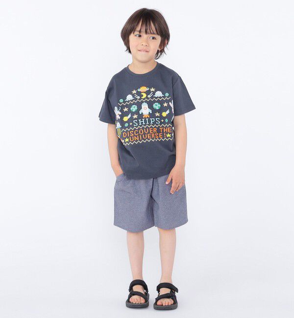 SHIPS KIDS「SHIPS KIDS:100～130cm / スペース 刺繍 Tシャツ 」|Tシャツ・カットソー|