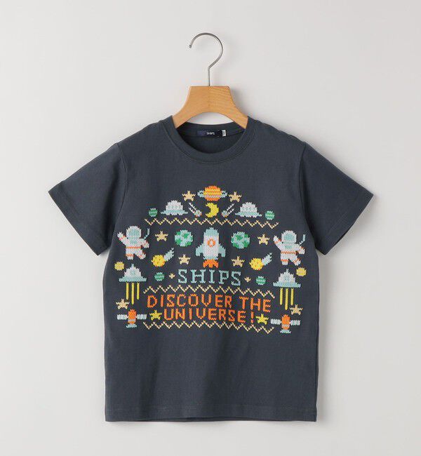 SHIPS KIDS「SHIPS KIDS:100～130cm / スペース 刺繍 Tシャツ 」|Tシャツ・カットソー|