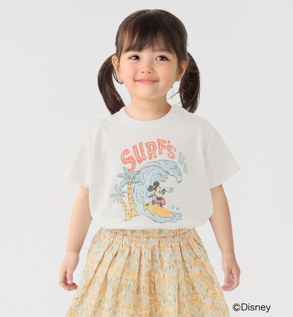 SHIPS Colors 「SHIPS Colors:〈洗濯機可能〉80～130cm / ミッキー プリント Tシャツ」|Tシャツ・カットソー|アイボリー