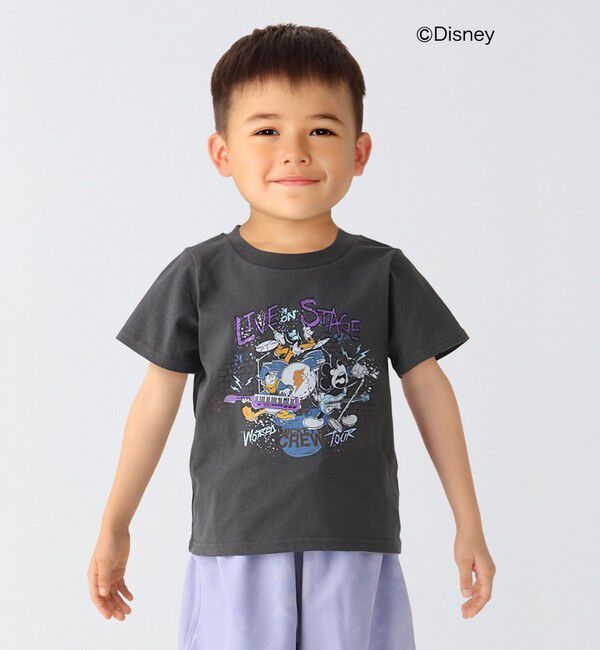 SHIPS Colors 「SHIPS Colors:〈洗濯機可能〉80～130cm / ミッキー プリント Tシャツ」|Tシャツ・カットソー|ダークグレー