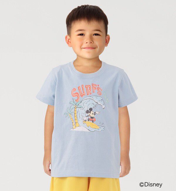 SHIPS Colors 「SHIPS Colors:〈洗濯機可能〉80～130cm / ミッキー プリント Tシャツ」|Tシャツ・カットソー|ライトブルー