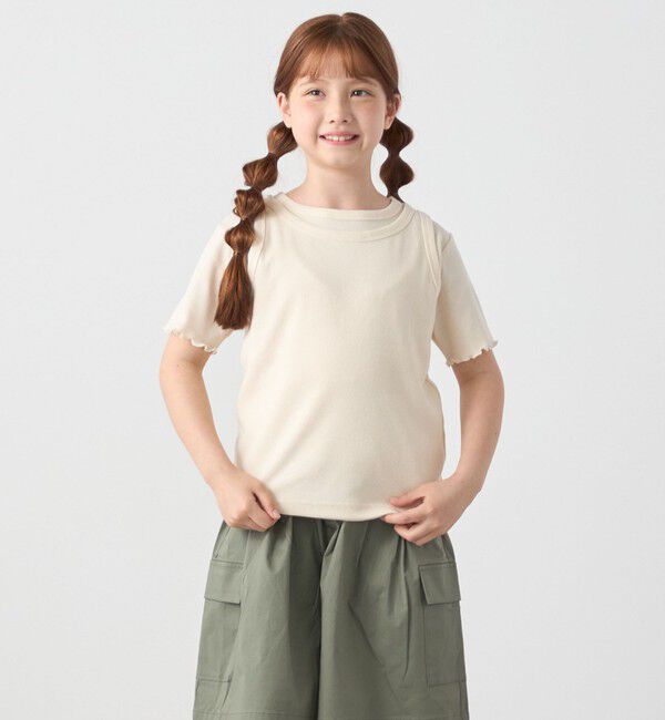 SHIPS any「SHIPS any: リブTシャツ＆タンクトップ レイヤードセット<KIDS>」|Tシャツ・カットソー|