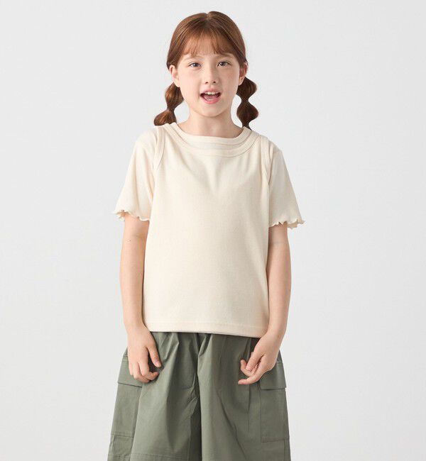 SHIPS any「SHIPS any: リブTシャツ＆タンクトップ レイヤードセット<KIDS>」|Tシャツ・カットソー|