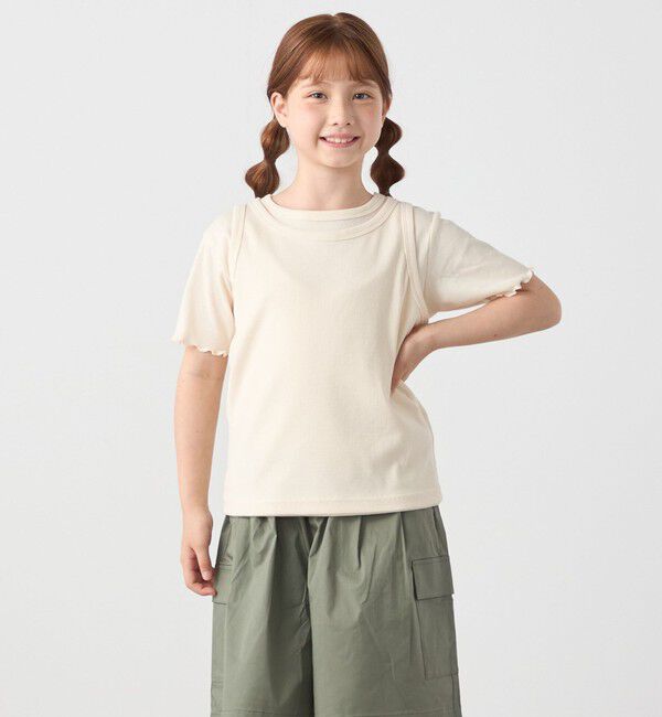 SHIPS any「SHIPS any: リブTシャツ＆タンクトップ レイヤードセット<KIDS>」|Tシャツ・カットソー|