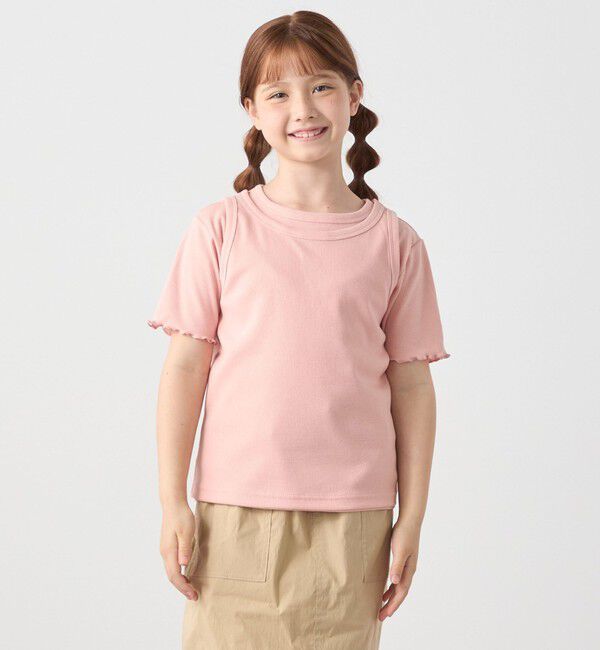 SHIPS any「SHIPS any: リブTシャツ＆タンクトップ レイヤードセット<KIDS>」|Tシャツ・カットソー|