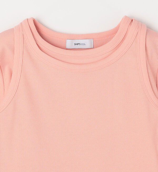 SHIPS any「SHIPS any: リブTシャツ＆タンクトップ レイヤードセット<KIDS>」|Tシャツ・カットソー|