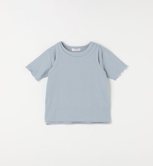 SHIPS any「SHIPS any: リブTシャツ＆タンクトップ レイヤードセット<KIDS>」|Tシャツ・カットソー|ライトブルー