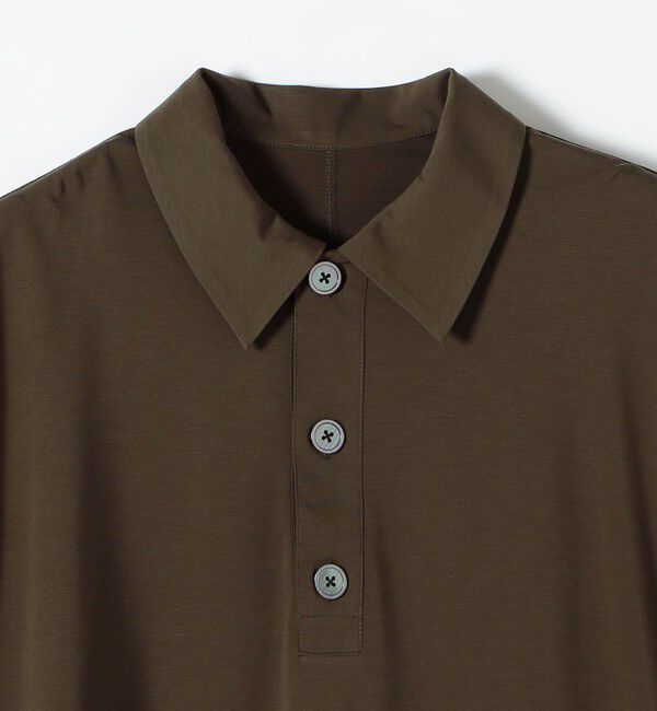 quaranciel「:〈接触冷感/洗濯機可能〉シルク ミックス ポンチ ドロスト ポロ プルオーバー」|Tシャツ・カットソー|