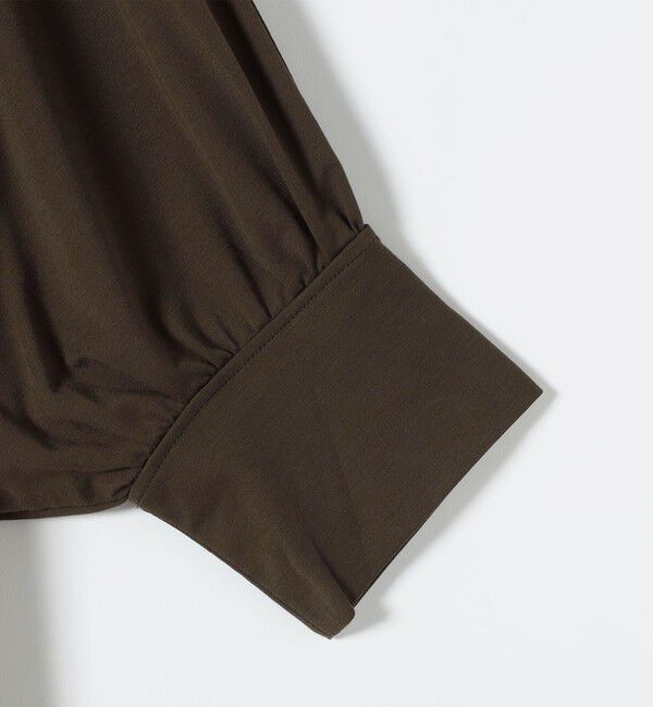 quaranciel「:〈接触冷感/洗濯機可能〉シルク ミックス ポンチ ドロスト ポロ プルオーバー」|Tシャツ・カットソー|