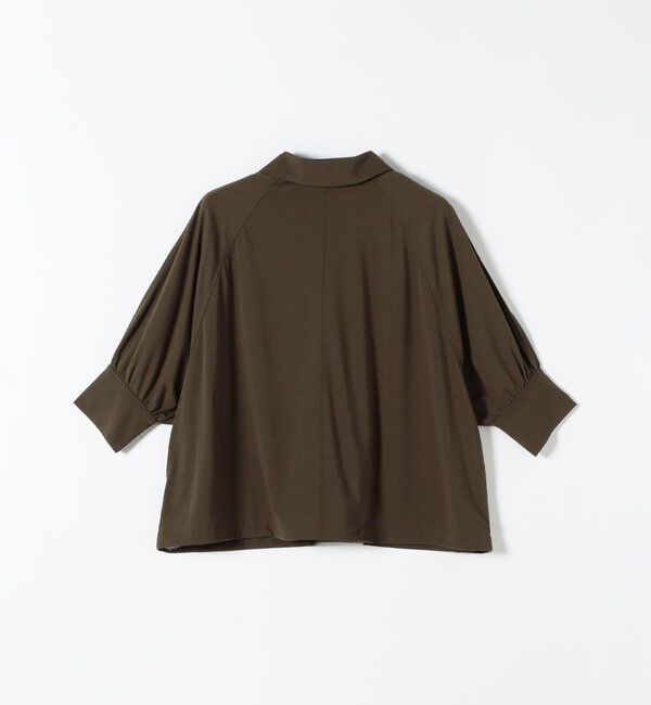 quaranciel「:〈接触冷感/洗濯機可能〉シルク ミックス ポンチ ドロスト ポロ プルオーバー」|Tシャツ・カットソー|