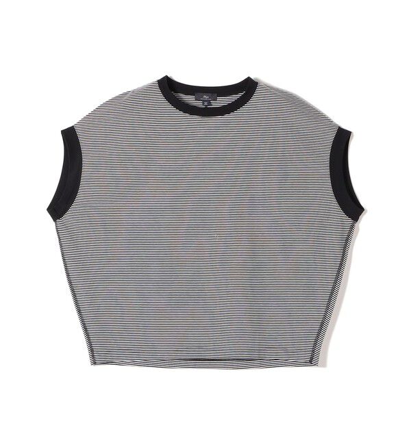 SHIPS for women「SHIPS Primary Navy Label:〈手洗い可能〉サイロ プレミアム TEE」|Tシャツ・カットソー|ブラック