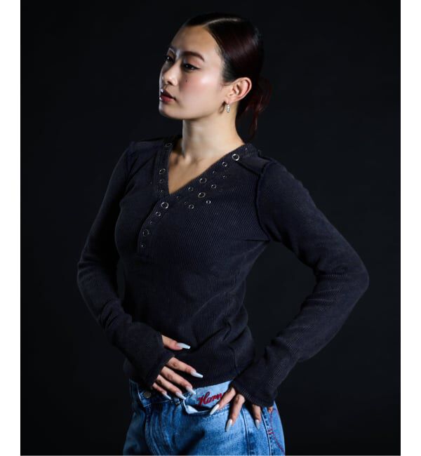 JOINT WORKS「フェード アイレット リブ ロングスリーブ / J Fade Rib Eyelet L/S」|Tシャツ・カットソー|