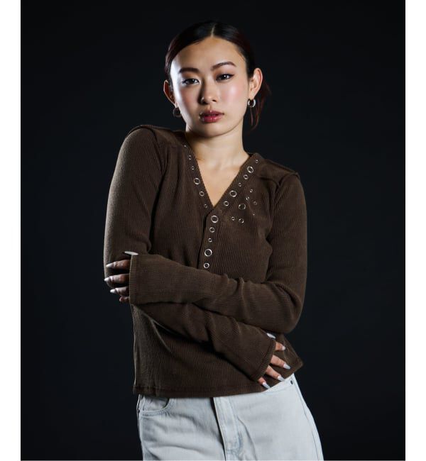 JOINT WORKS「フェード アイレット リブ ロングスリーブ / J Fade Rib Eyelet L/S」|Tシャツ・カットソー|