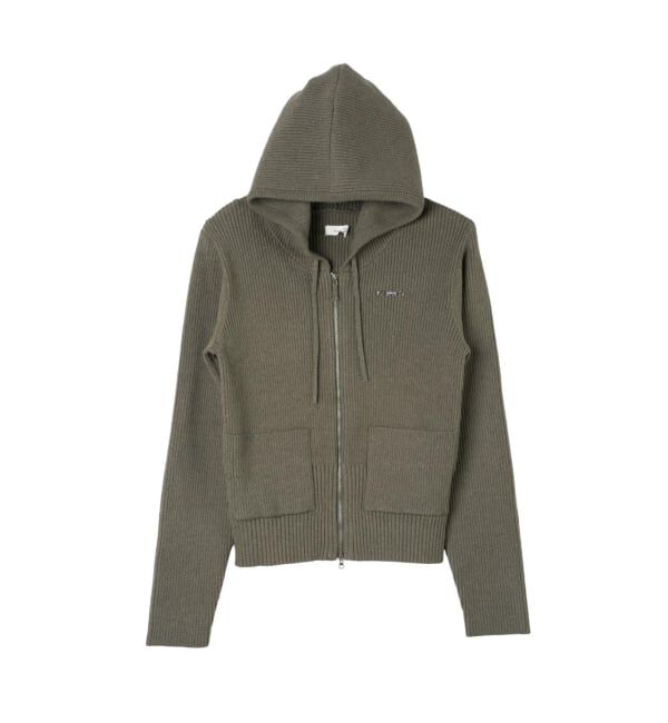 JOINT WORKS「Knuth Marf / クヌースマーフ hooded knit parka」|ニット・セーター|グレーA
