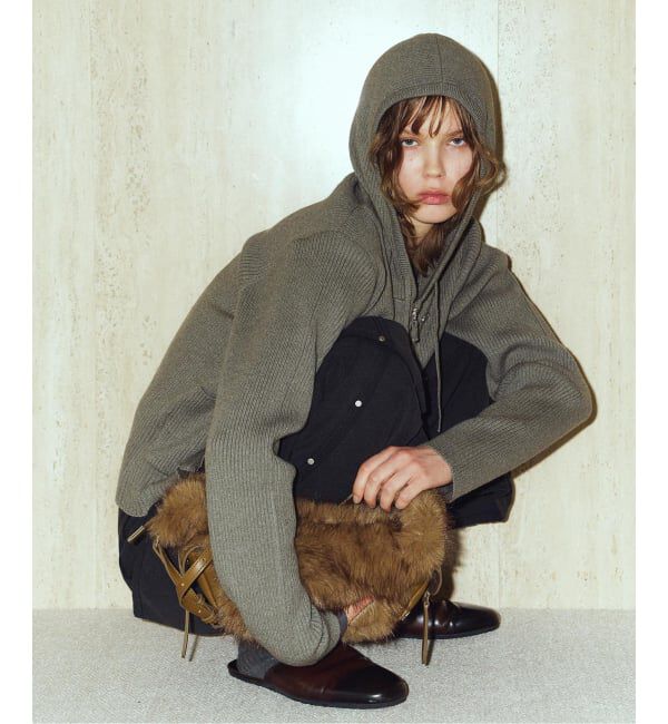 JOINT WORKS「Knuth Marf / クヌースマーフ hooded knit parka」|ニット・セーター|