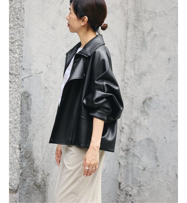 IENA「VACHEMENT/ヴァシュモン ECO LEATHER BZ ブルゾン VN-13A-409」|ライダースジャケット|