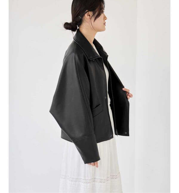 IENA「VACHEMENT/ヴァシュモン ECO LEATHER BZ ブルゾン VN-13A-409」|ライダースジャケット|