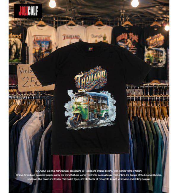 417 EDIFICE「JOLIGOLF / ジョリゴルフ souvenir tee black」|Tシャツ・カットソー|ブラック