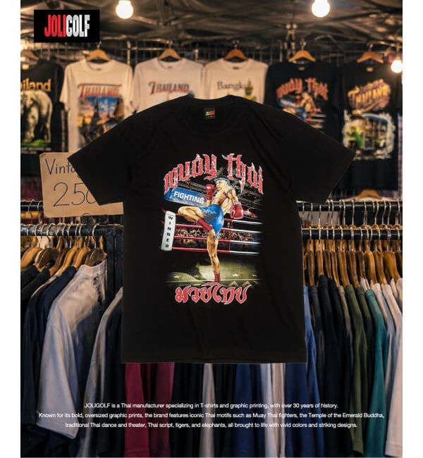 417 EDIFICE「JOLIGOLF / ジョリゴルフ souvenir tee black」|Tシャツ・カットソー|ブラック B