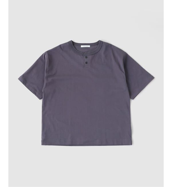JOURNAL STANDARD「シルケット 2ボタン ヘンリネック Tシャツ」|Tシャツ・カットソー|ブラック A