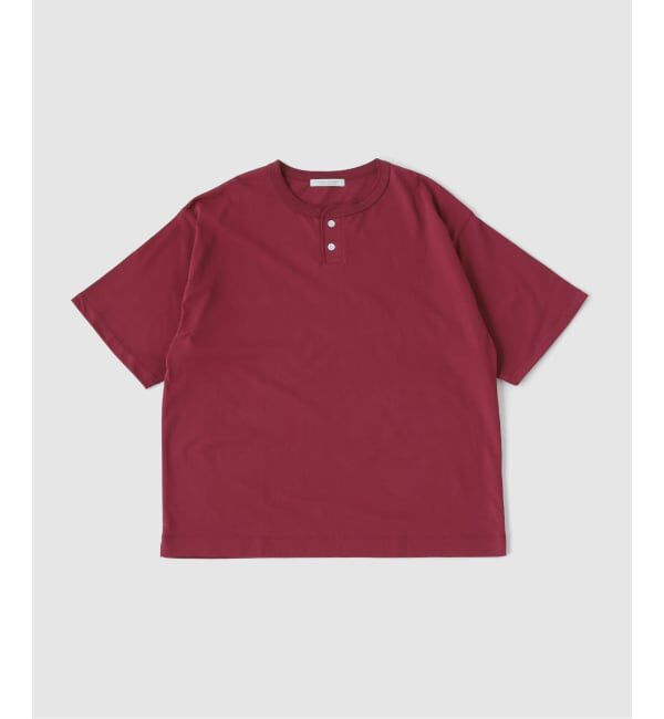 JOURNAL STANDARD「シルケット 2ボタン ヘンリネック Tシャツ」|Tシャツ・カットソー|ボルドー