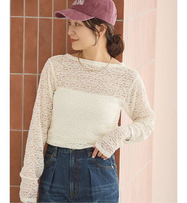 JOURNAL STANDARD「ストレッチレース2WAYプルオーバー」|Tシャツ・カットソー|