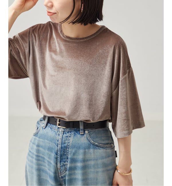 journal standard L'essage「《追加/接触冷感》クールタッチベロアTシャツ」|Tシャツ・カットソー|