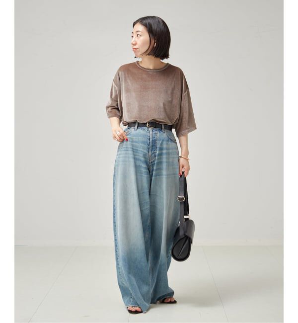 journal standard L'essage「《追加/接触冷感》クールタッチベロアTシャツ」|Tシャツ・カットソー|
