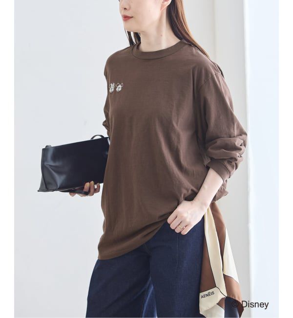 journal standard L'essage「JANE SMITH/ジェーンスミス / MICKEY&MINNIE FACE L/S Tシャツ」|Tシャツ・カットソー|