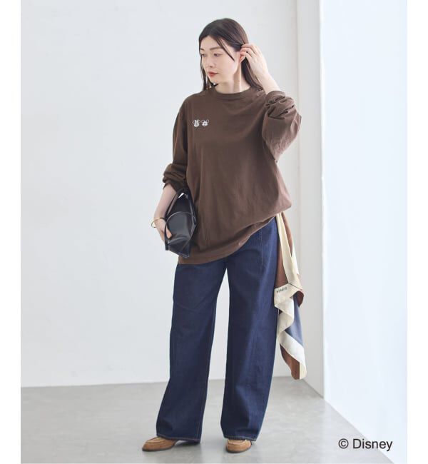journal standard L'essage「JANE SMITH/ジェーンスミス / MICKEY&MINNIE FACE L/S Tシャツ」|Tシャツ・カットソー|