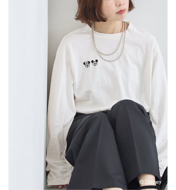 journal standard L'essage「JANE SMITH/ジェーンスミス / MICKEY&MINNIE FACE L/S Tシャツ」|Tシャツ・カットソー|