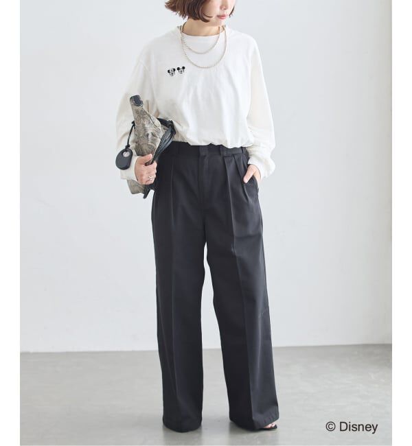 journal standard L'essage「JANE SMITH/ジェーンスミス / MICKEY&MINNIE FACE L/S Tシャツ」|Tシャツ・カットソー|