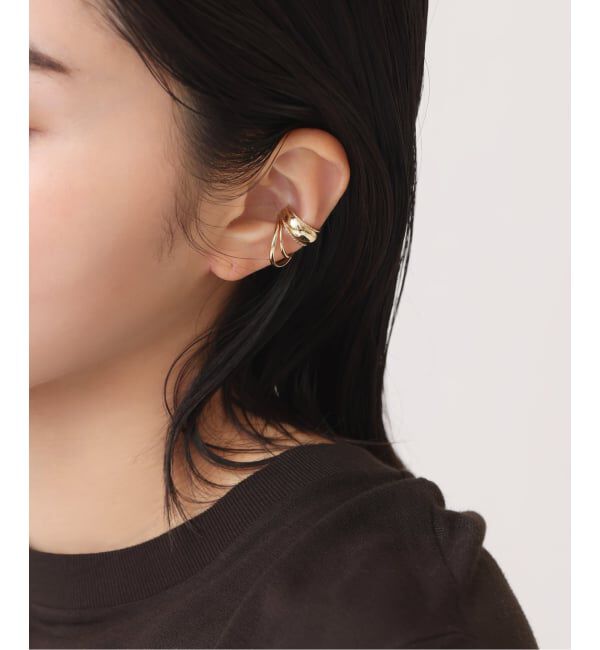 Lilas by Spick&Span「ダブルラインイヤーカフ K10（片耳）」|イヤーカフ|