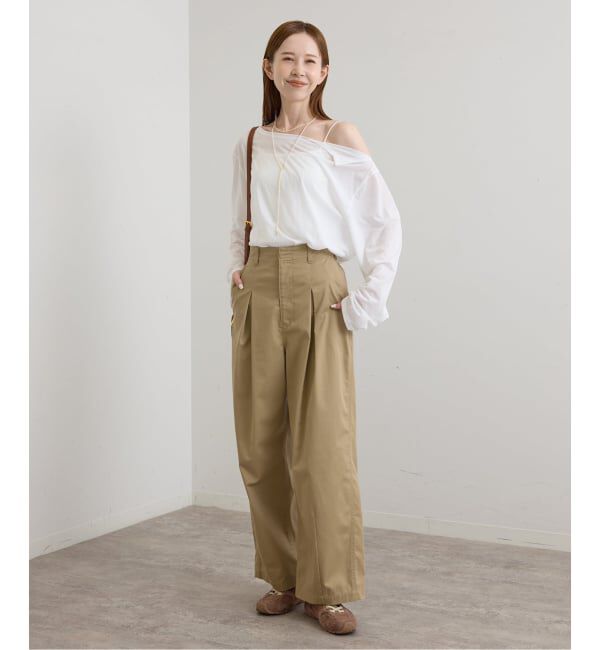 U by SPICK&SPAN「《追加》アシメオフショルオーバーカットソー」|Tシャツ・カットソー|