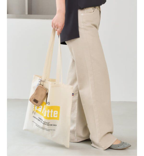  「La Hutte/ラユット yellow box logo tote」|トートバッグ|