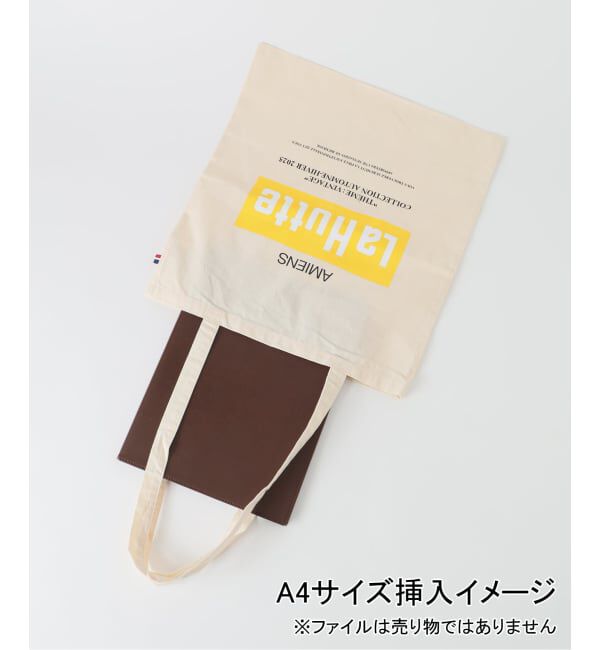  「La Hutte/ラユット yellow box logo tote」|トートバッグ|
