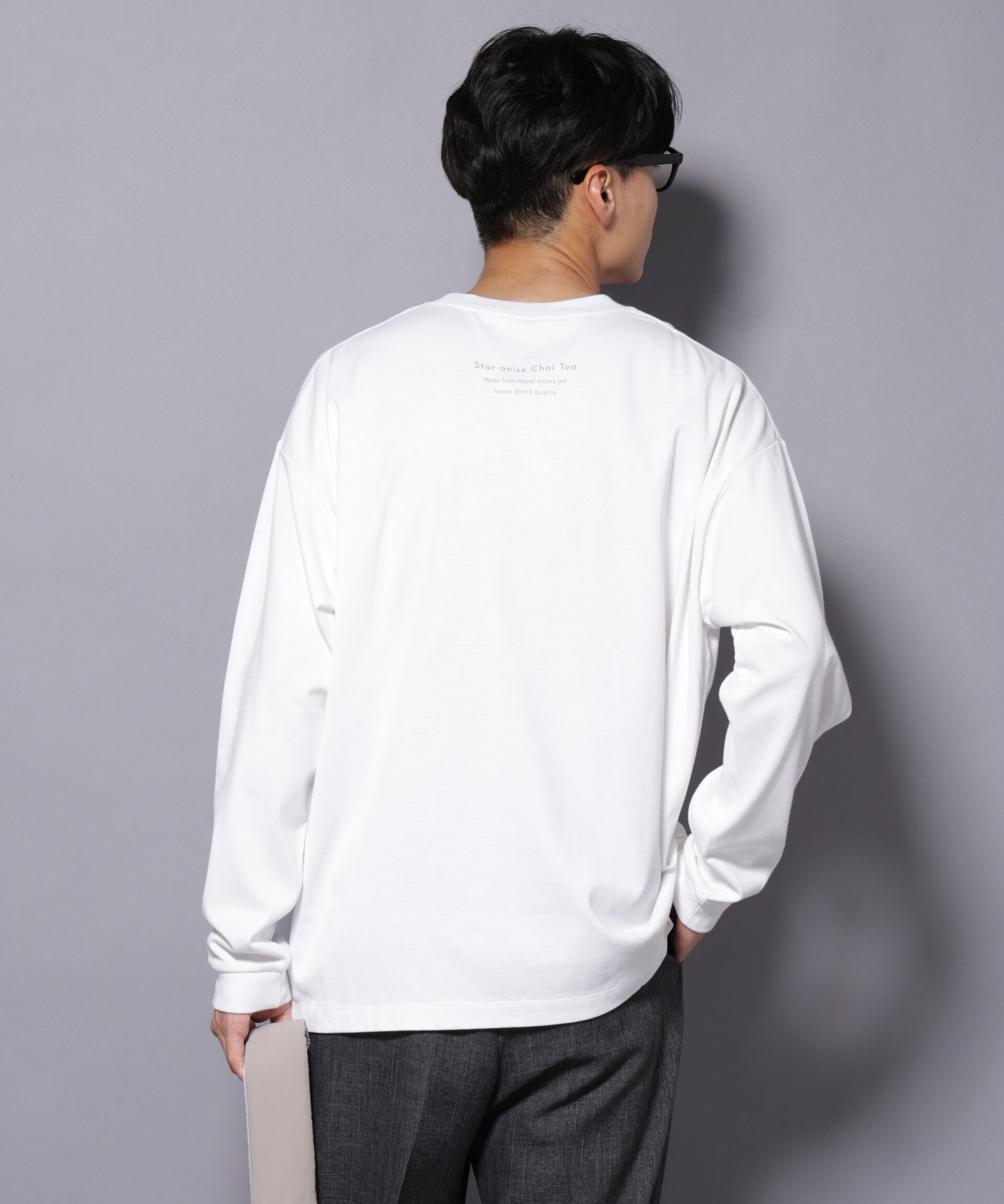 NANO universe「Anti Soaked(R)&times;SUNCHAIポートレート汗染み防止 Ｔシャツ長袖」|Tシャツ・カットソー|
