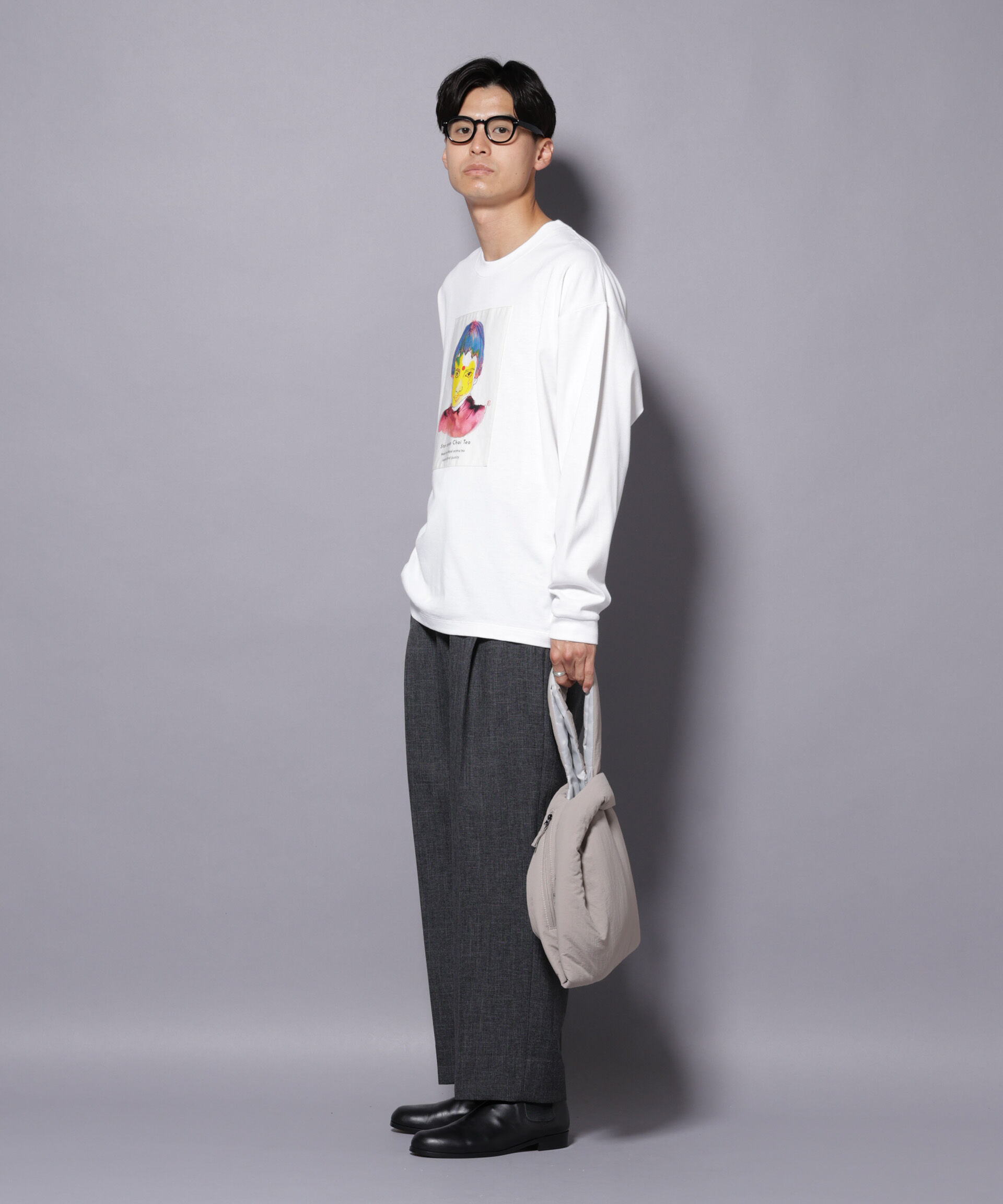 NANO universe「Anti Soaked(R)&times;SUNCHAIポートレート汗染み防止 Ｔシャツ長袖」|Tシャツ・カットソー|