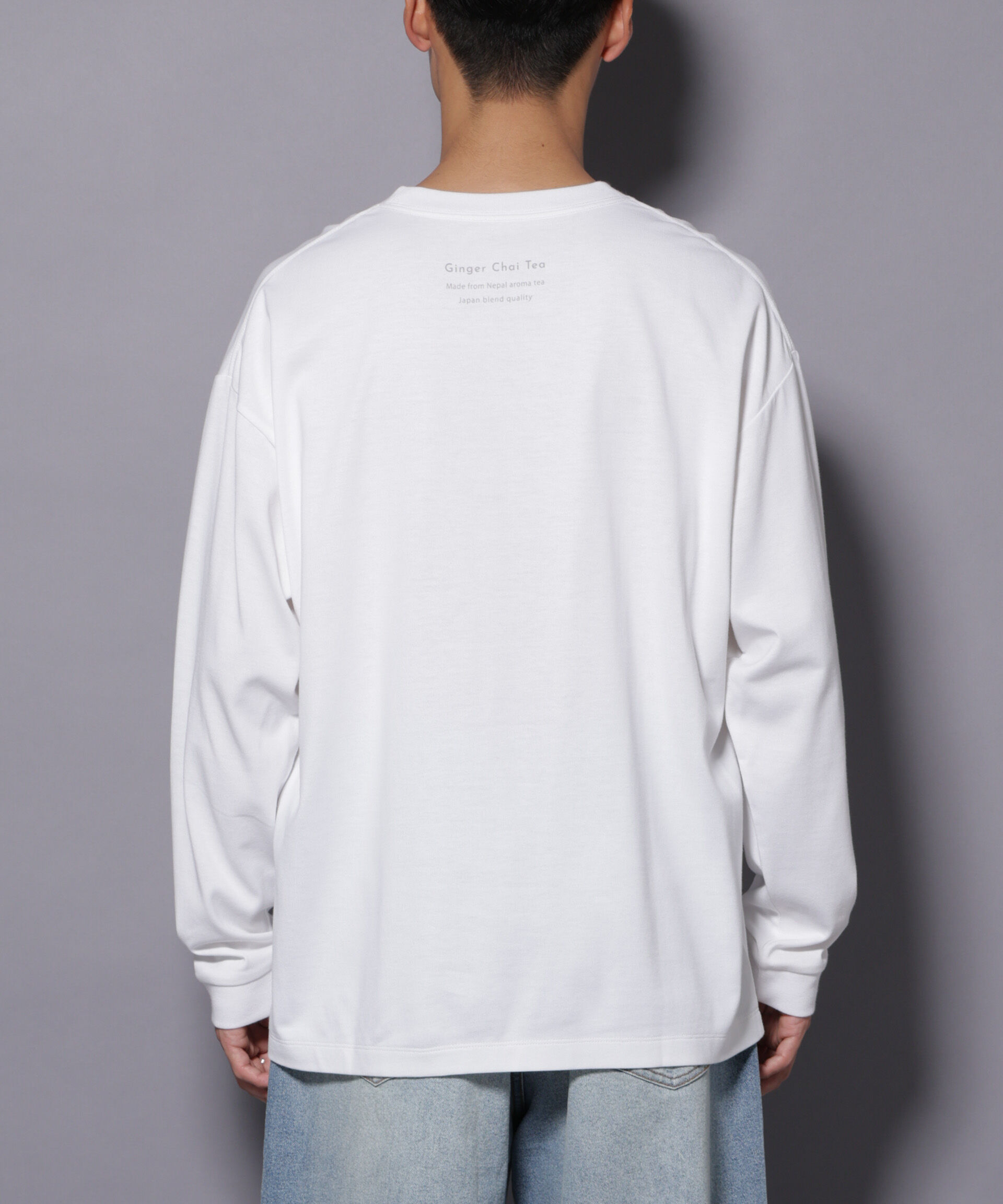 NANO universe「Anti Soaked(R)&times;SUNCHAIポートレート汗染み防止 Ｔシャツ長袖」|Tシャツ・カットソー|