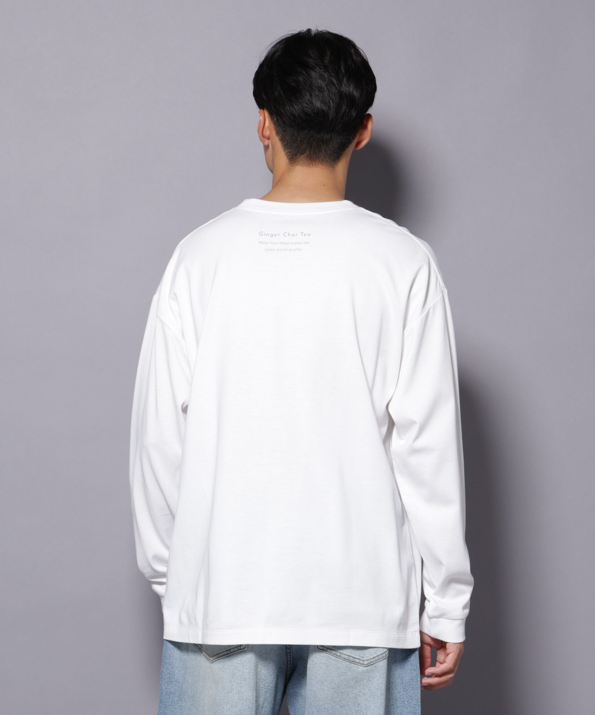 NANO universe「Anti Soaked(R)&times;SUNCHAIポートレート汗染み防止 Ｔシャツ長袖」|Tシャツ・カットソー|