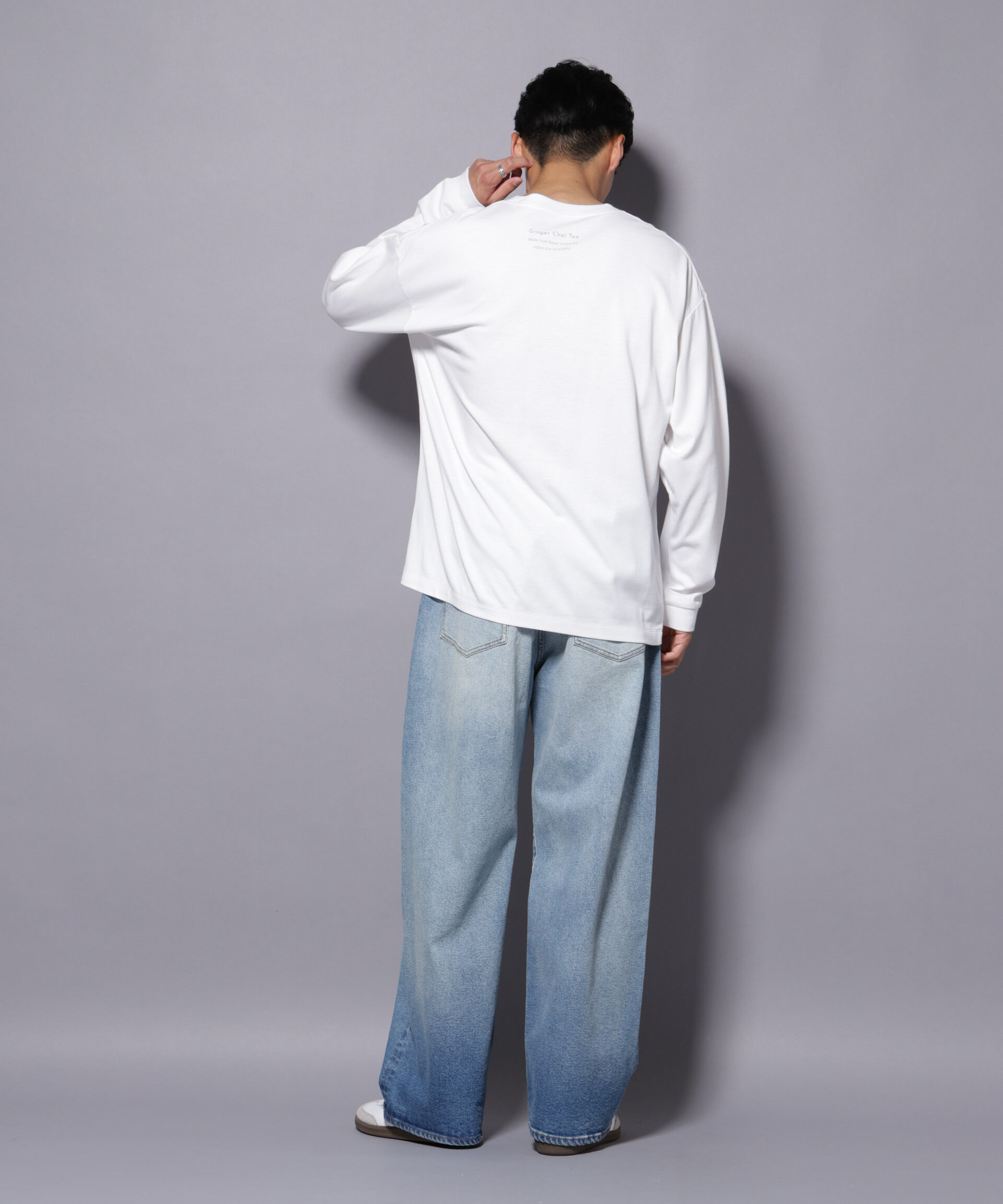 NANO universe「Anti Soaked(R)&times;SUNCHAIポートレート汗染み防止 Ｔシャツ長袖」|Tシャツ・カットソー|