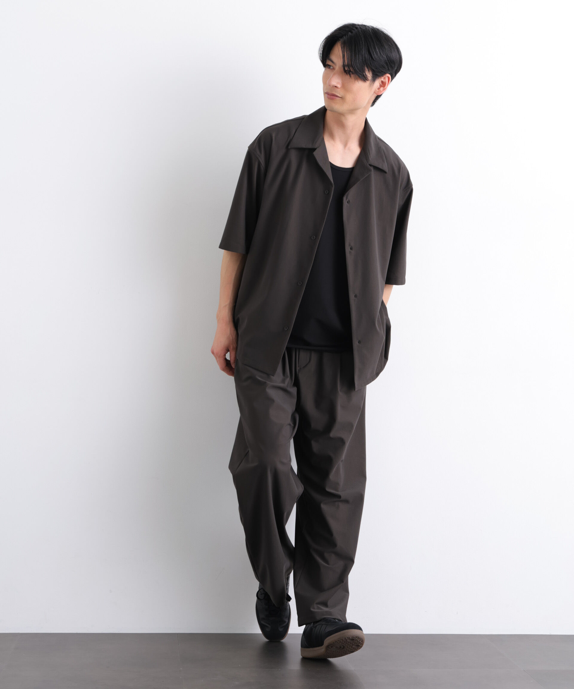 nano･universe「AIR TOOL オープンカラーシャツ」|シャツ・ブラウス|