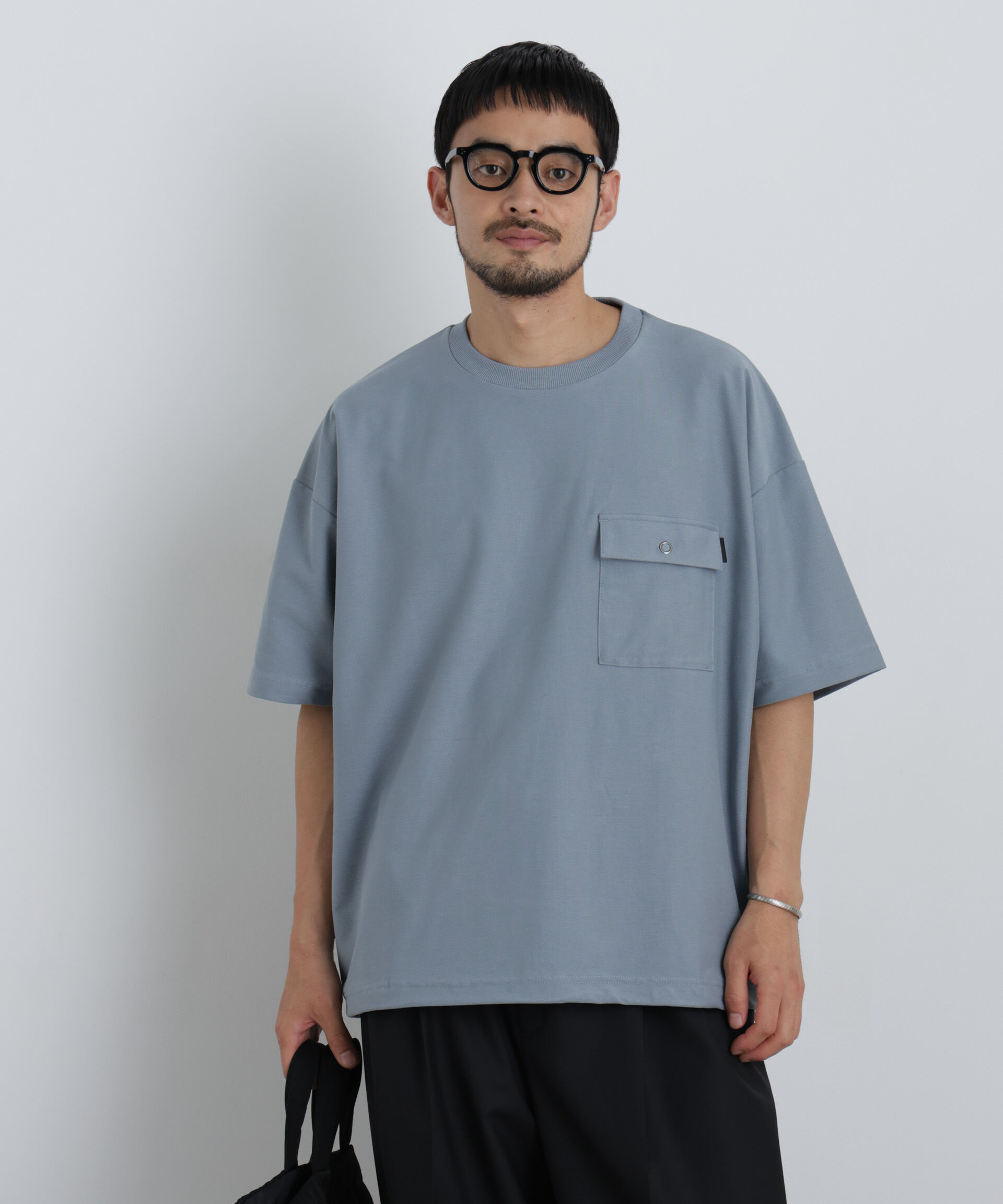 NANO universe「リングドットポケットTシャツ半袖」|Tシャツ・カットソー|