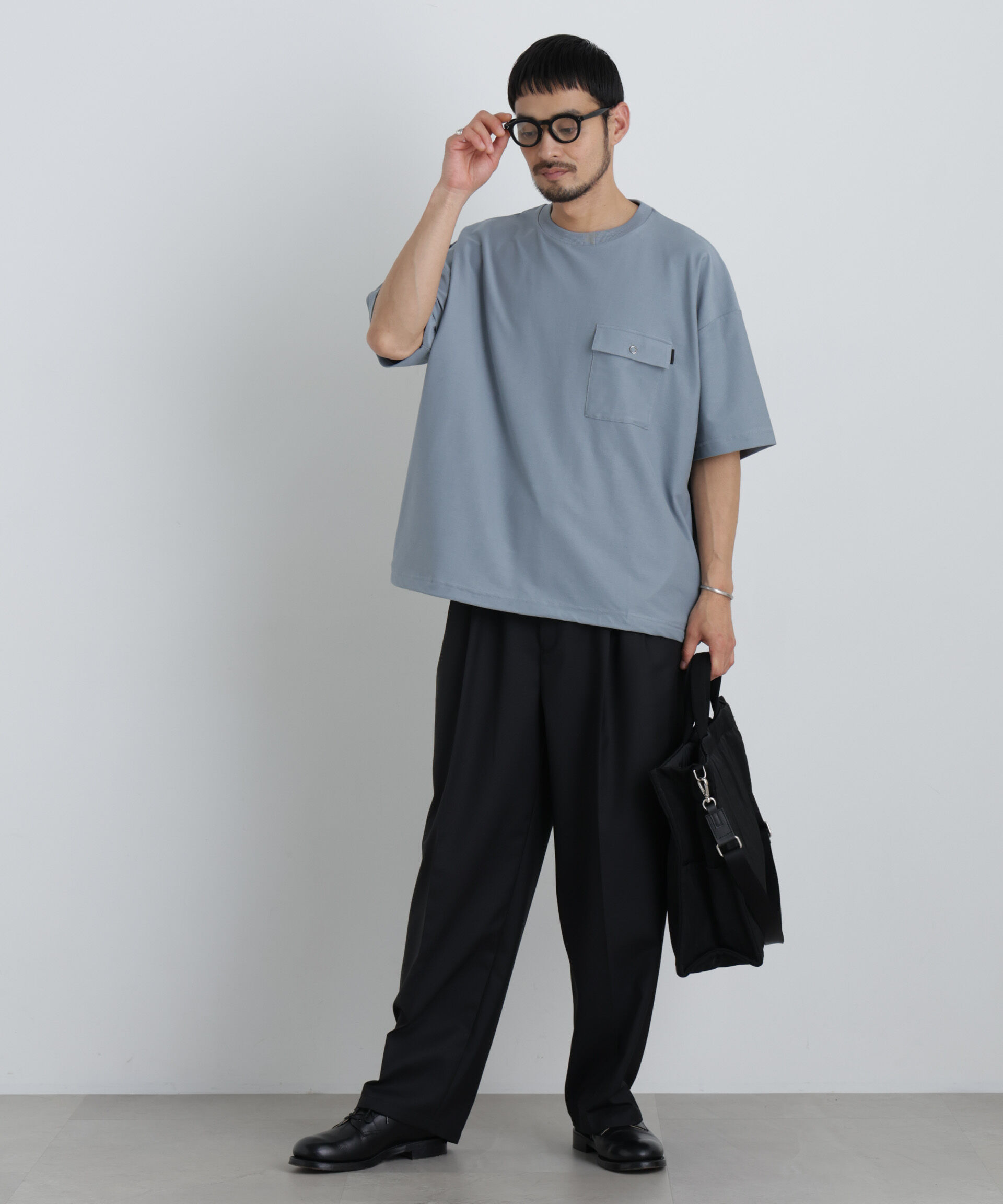 NANO universe「リングドットポケットTシャツ半袖」|Tシャツ・カットソー|
