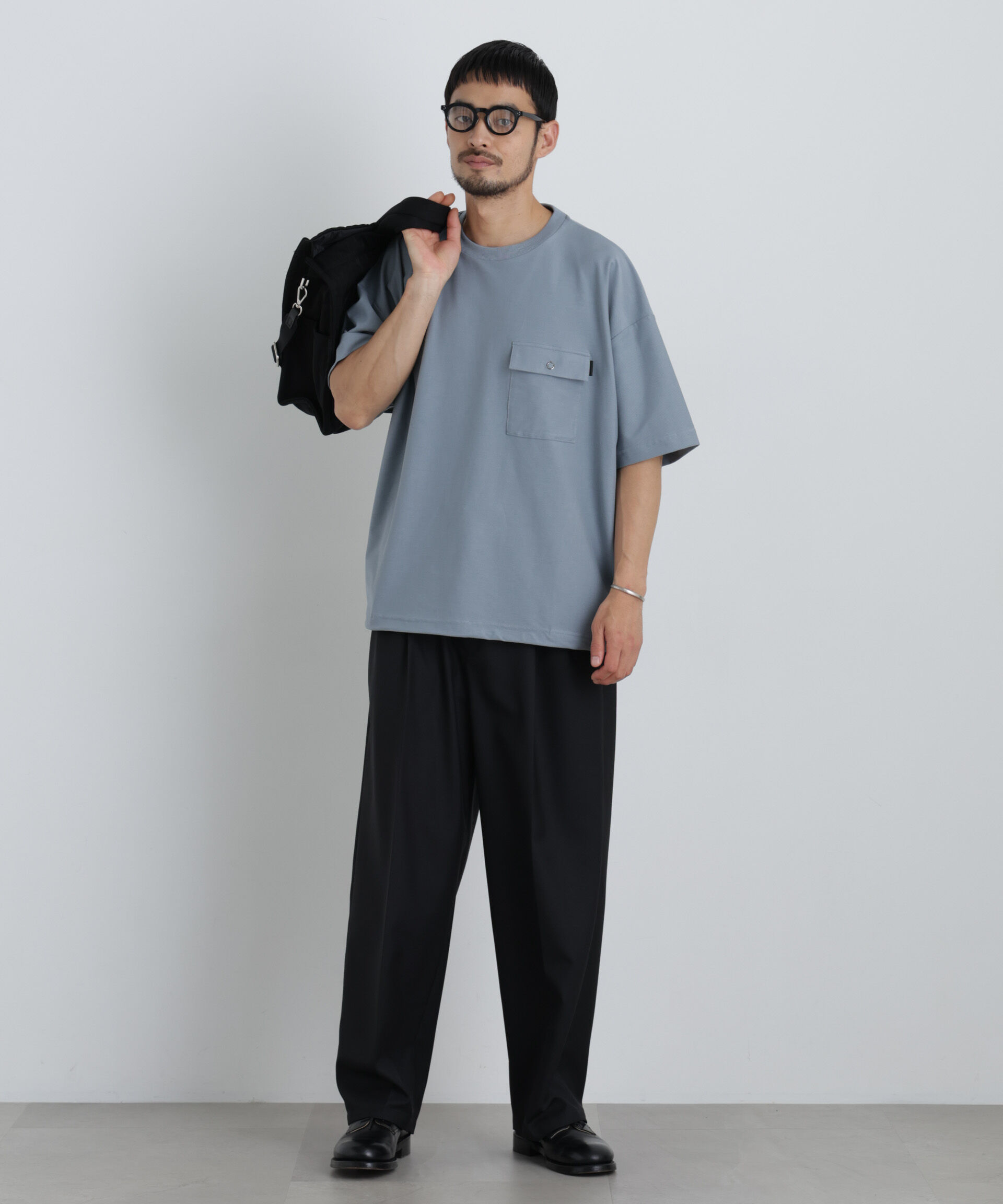 NANO universe「リングドットポケットTシャツ半袖」|Tシャツ・カットソー|