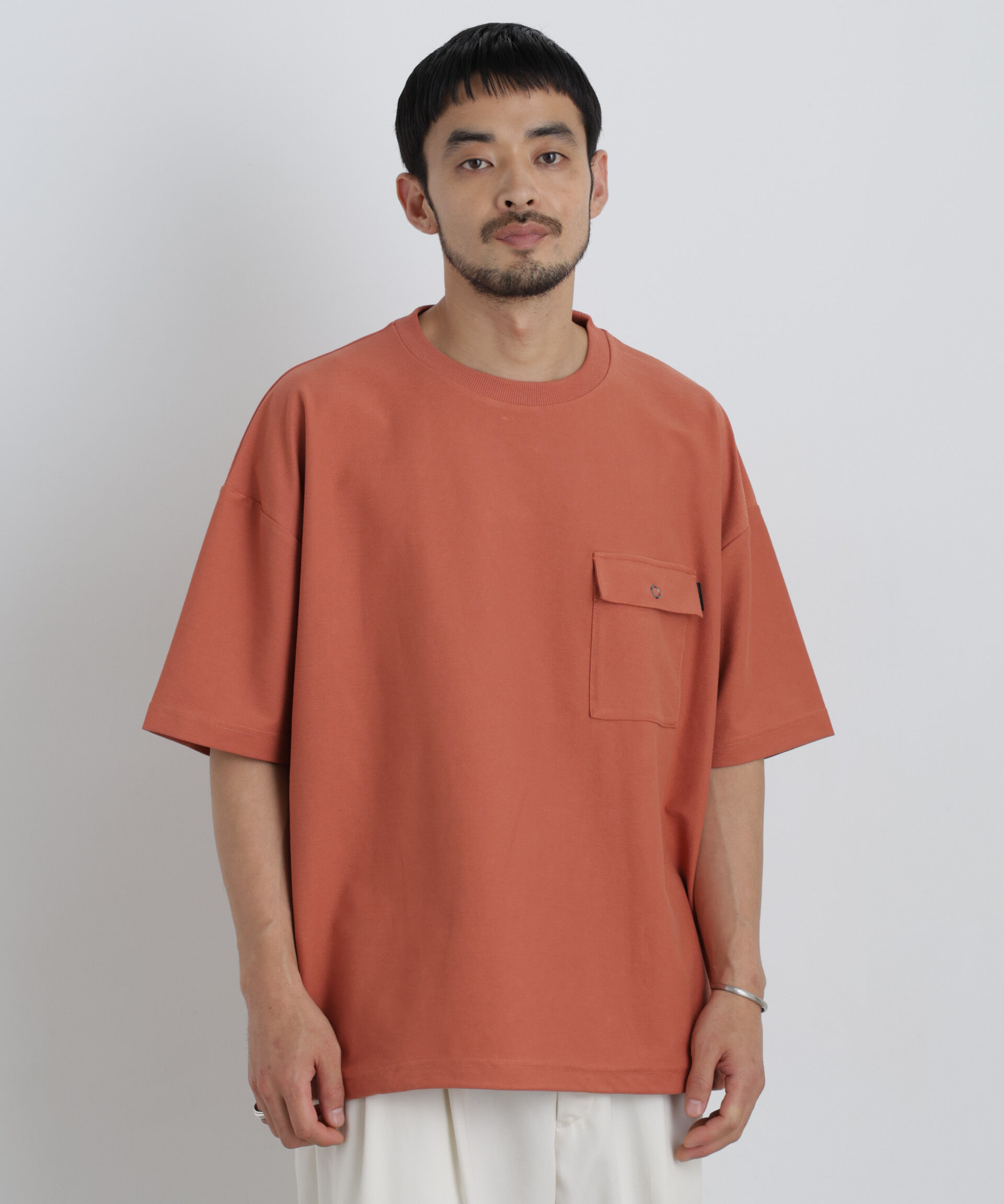 NANO universe「リングドットポケットTシャツ半袖」|Tシャツ・カットソー|